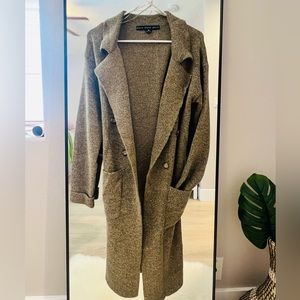 Mossy green duster cardigan Medium